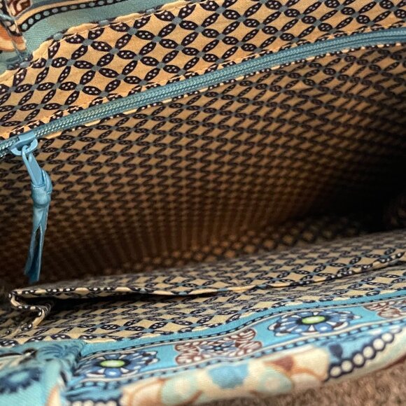 Vera Bradley Tiki Tote Double Handle Shopper Beach Rattan Overlay, UGC - Picture 6 of 10